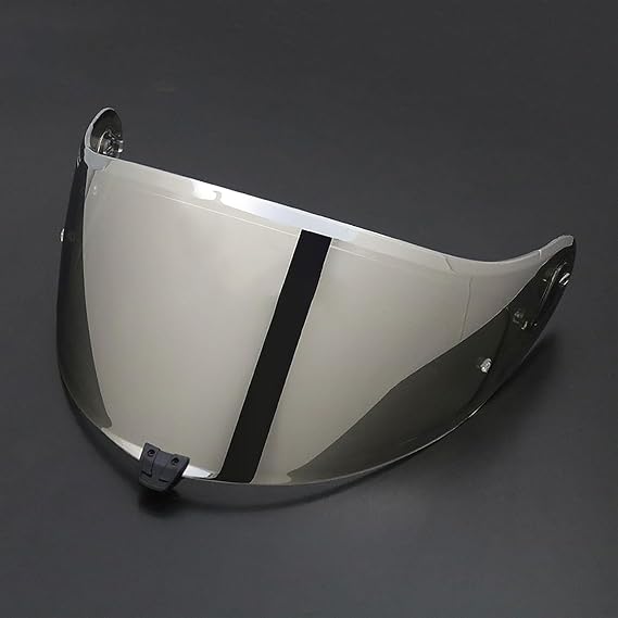 Motorcycle Helmet Visor for OGK Kabuto-5, Scratch-Resistant Protective Motorcycle Face Shield, Anti-Fog Replacement Face Shield Lens Accessories,D Silver Plated