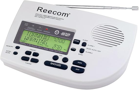 Unique 185 Hours Battery Time, Reecom R-1650D S.A.M.E Weather Radio/AM/FM