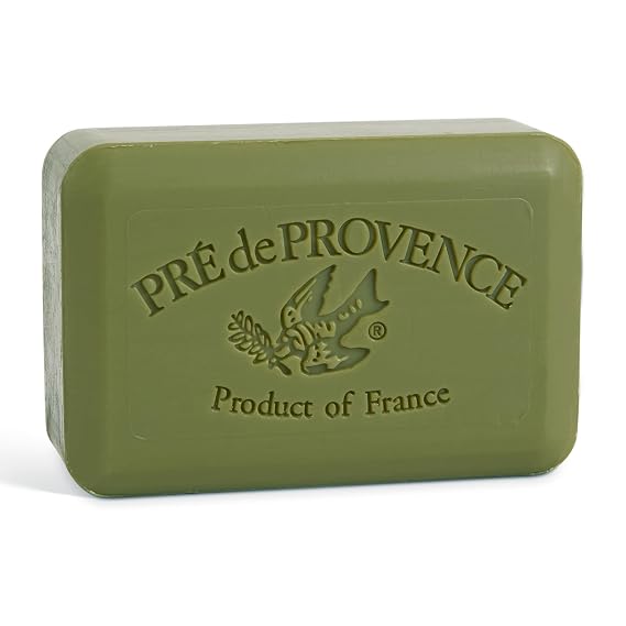 Pre de Provence Artisanal Soap Bar, Enriched with Organic Shea Butter, Natural French Skincare, Quad Milled for Rich Smooth Lather, 8.8 Ounce, Olive Oil