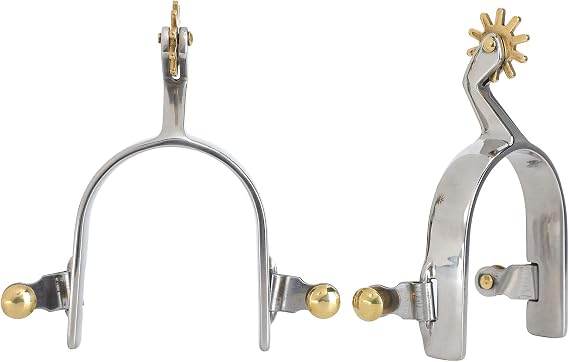 Watris Veiyi 1 Pair Horse Spurs for Men Women, Stainless Steel Boot Spurs