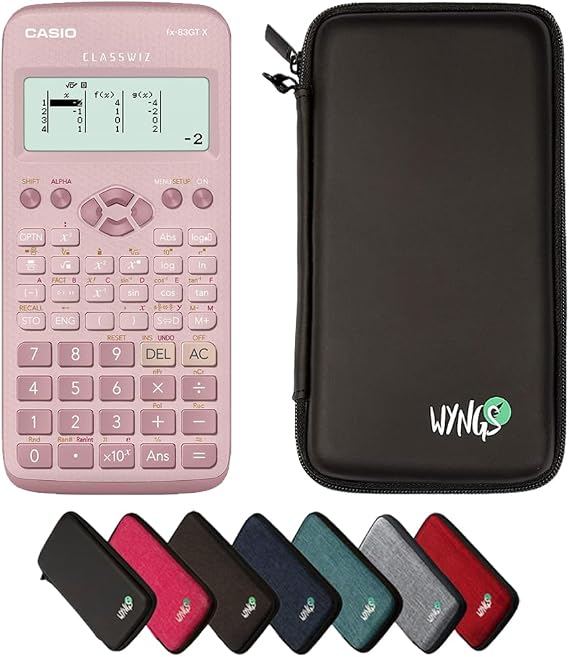 CALCUSO Basic Set Black with Calculator Casio FX-83GT X Pink