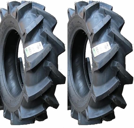BKT Two New 6-14 Deep Lug R-1 Tires & Tubes Compact 4wd Farm Tractors 4Ply Rated