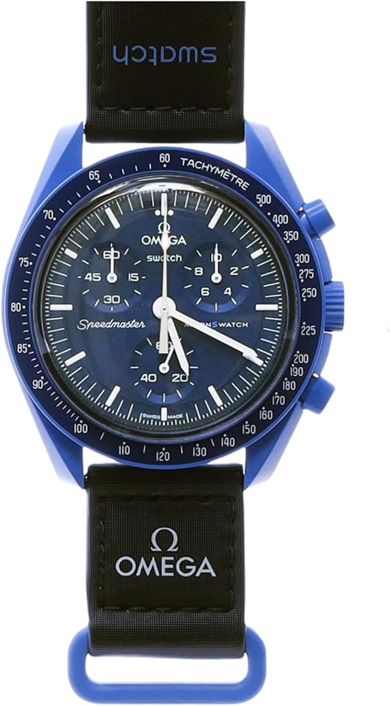 OMEGA x SWATCH Neptune Watch Omega Swatch Collaboration Genuine Box and Shopping Bag Included Speedmaster Model Mission Collaboration Waterproof Mission with Silicone Band