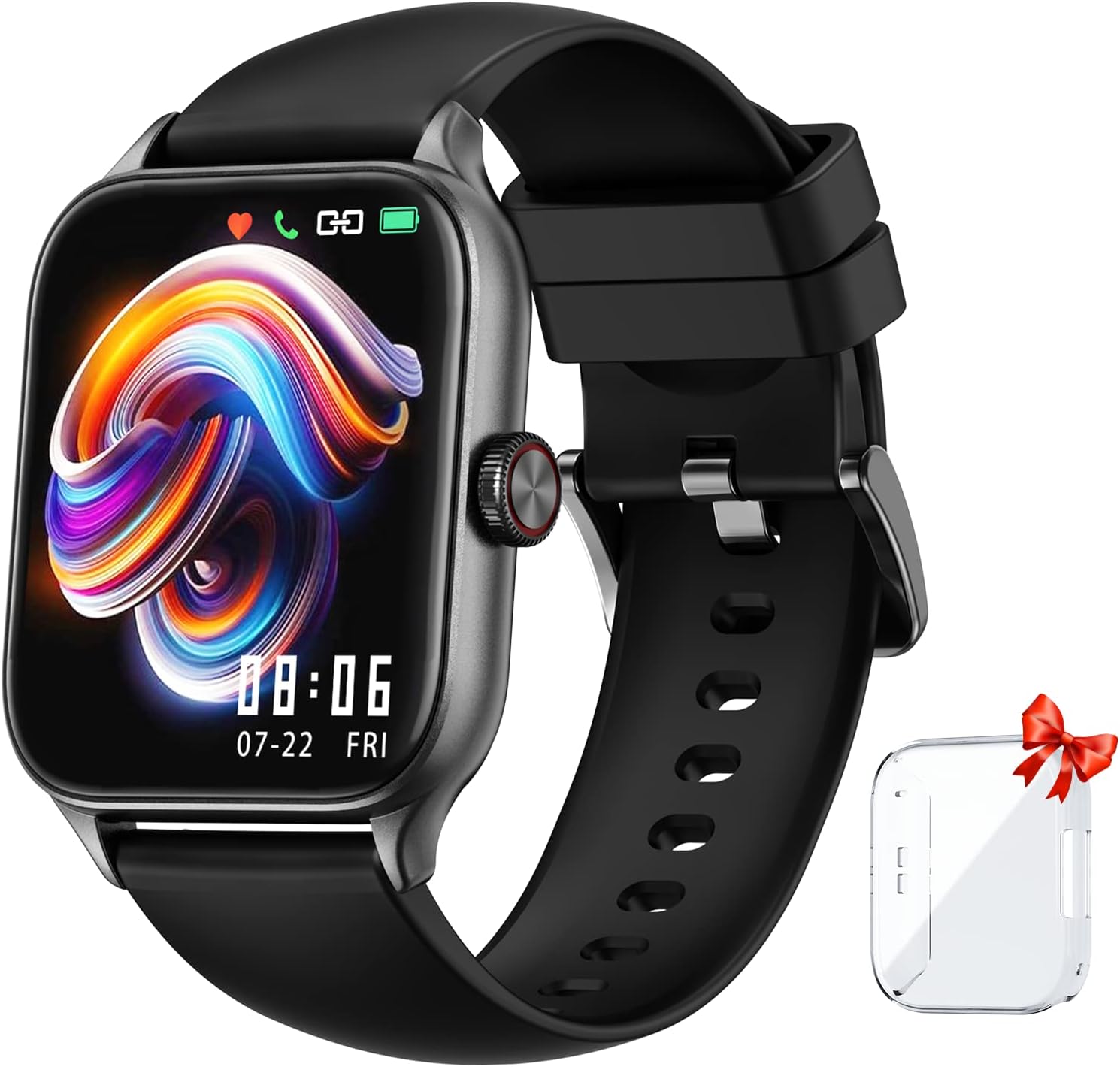 Smart Watch, Newest 1.85 "TFT HD Display Smart Watch with Receive & Dial, Smart Watch for Android Phones with Pedometer, Fitness Tracker, Heart Rate, SMS Reminder, Android Smart Watch for Women Men