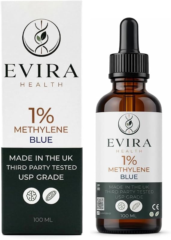 Methylene Blue 1% Solution | 100ml Large Volume | USP Grade | Laboratory Prepared | Third-Party Tested | UK Made