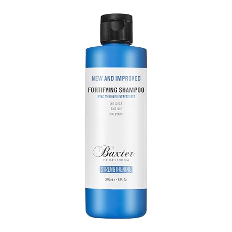 Baxter of California Daily Fortifying Shampoo for Men | All Hair Types| Cleanses and Strengthens | Fresh Mint Scent | Father's Day Gift Guide