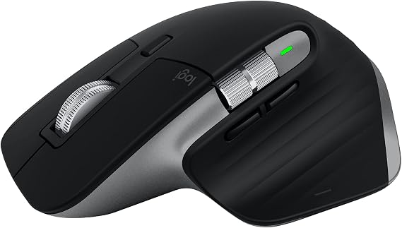MX Master 3S Performance Wireless Mouse for Logitech Mac, 8,000 DPI, for Apple and iPad, Quiet, Ergonomic, Ultra-Fast Scroll, Multi-Device Feature, Bluetooth, Black