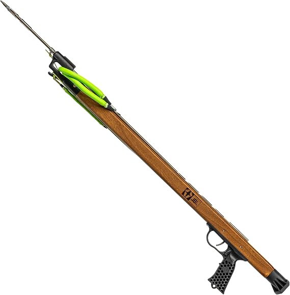 JBL Spearguns Woody Magnum Performance Speargun for Spearfishing, Speargun for Freediving, Scuba Diving, Fishing, Diving, Mahogany Wood Barrel, Stainless Steel Shaft, Easy Stretch Bands, Made in USA