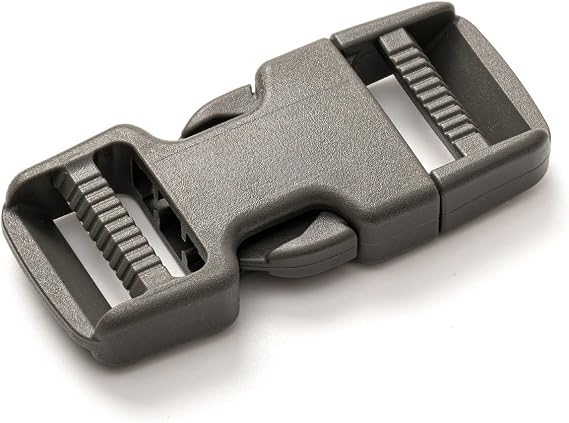 TACNEX Quick Side Release Buckle 0.78"/1"/1.5"/2" Webbing Strap Clip Tactical Dual Adjustable Clasp Backpack/Belt/Bag/Collar