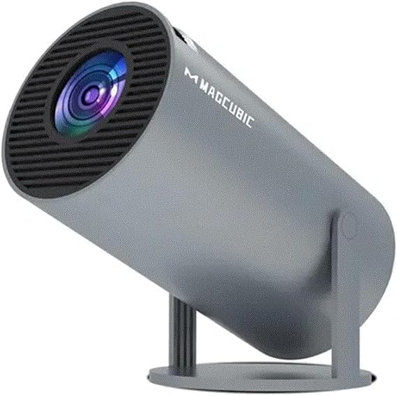 Mini Projector hy300 pro Support 4K1080P / WIFI6 5G Wireless 5.0 Bluetooth Android 11ANSI 260 Lumens, 180 Degree Rotatable, Auto Keystone Correction, 35"-200" Display Screen (HY300 pro G)