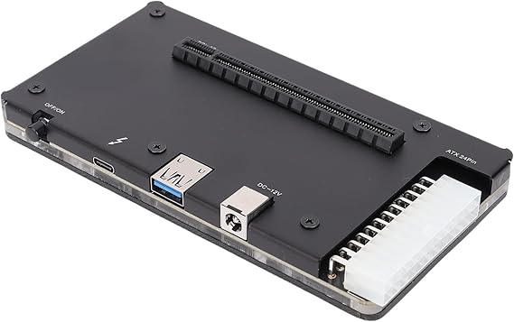 Sxhlseller External GPU Enclosure Dock Compatible WithThunderbolt 3/4, EGPU Dock for Laptops, USB4.0 ATX 24Pin PCIE Interface