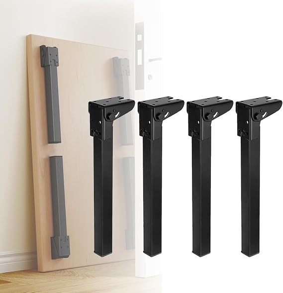 Metal Furniture Legs,Folding Table Legs Couch Replacement Parts Dining Bed Cabinet Support Feet(10")
