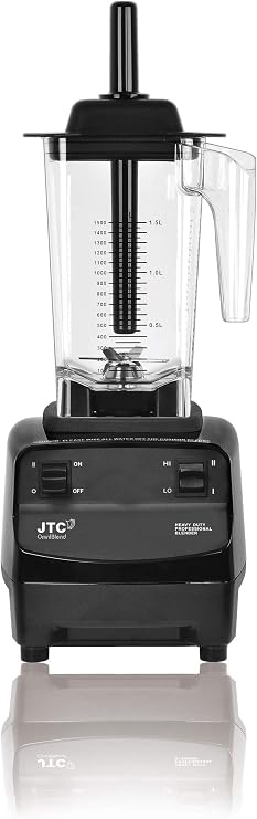 OmniBlend III Commercial Blender for Smoothies, Heavy Duty 2-Speed, Self Cleaning, 2-in-1 Wet Dry Multifunctional, 1.5 Liter BPA-Free Shatter-Proof Jar (Black)