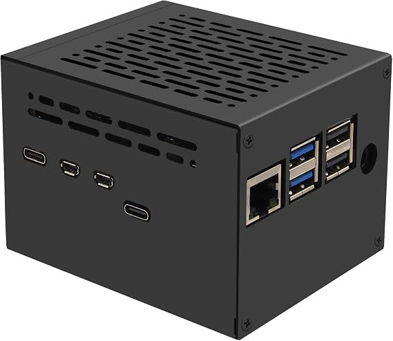 Geekworm X1205-C1 Metal Case for Raspberry Pi 5 and X1205 UPS