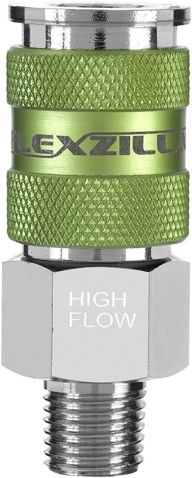 Flexzilla Pro High Flow Coupler, 1/4" Body, 1/4" MNPT - A53426FZ