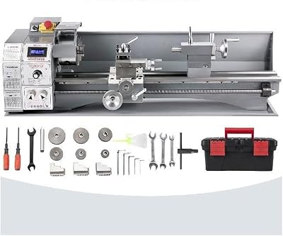 Brushless Mini Metal Lathe Machine 8.7 X 23.6 Inch  220 X 600MM 750W Variable Speed LED for Counter Face Turning Driling