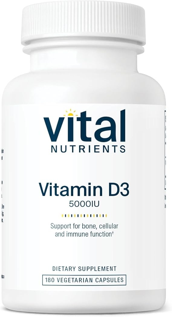 Vital Nutrients Vitamin D 5,000 IU, 180 Capsules