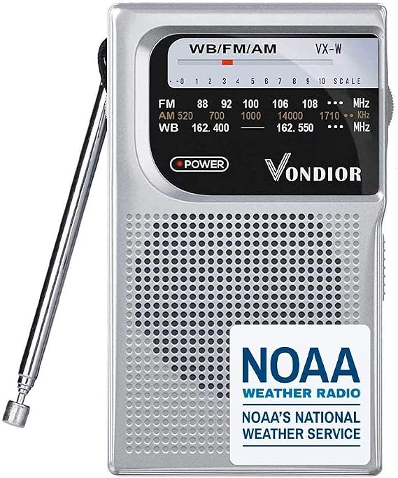 NOAA Weather Radio - AM/FM Transistor Battery Operated Portable Radio