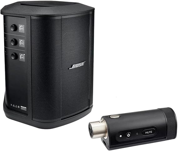 Bose S1 Pro+ Portable Wireless PA System with Bluetooth, Black XLR Mic/Line Transmitter