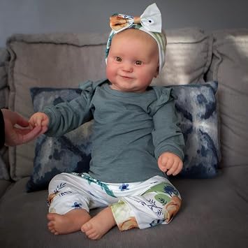 Reborn Baby Dolls Silicone Full Body 20 Inch Newborn Doll Anatomically Correct with Painted Hair for Kids Age 3+ Gift