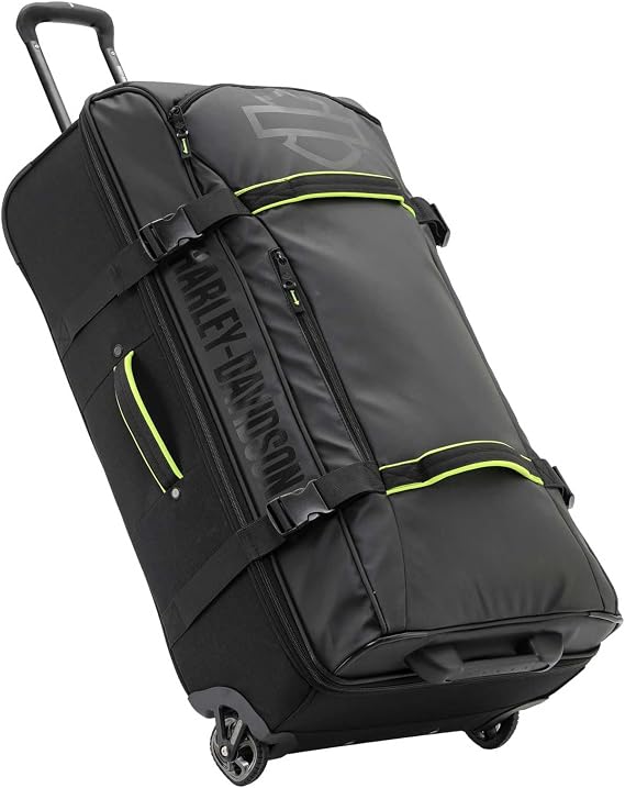 Harley-Davidson 29" Nomad Wheeling Duffel Bag w/Shark Wheels - Black/Lime (29")