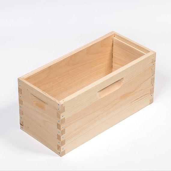 Lehman's Stoney Acres Beekeeping Deep Nuc Box, Assembled Super or Brood Box for 5 Frame Honeybee Hives, Amish Made