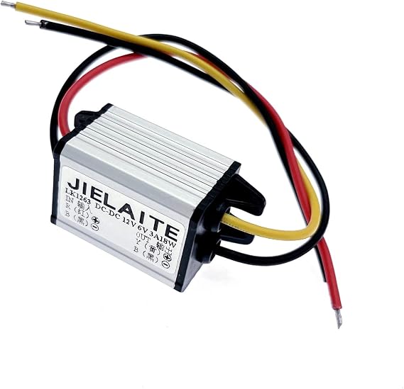 JZK 12V to 6V DC step down converter module, 3A 18W DC to DC buck converter, DC-DC voltage reducer regulator, car power voltage converter for truck, boat