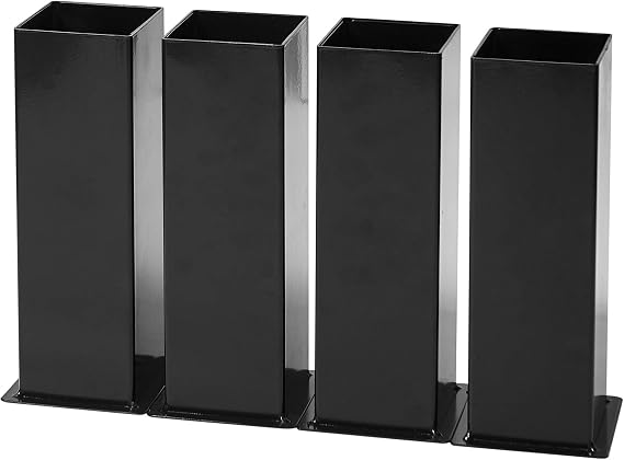 DormCo 8" Lift - Carbon Steel Bed Risers - Black