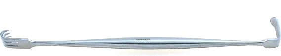 Mathieu Retractor 6.5" Double Ended 3-Sharp Prongs & 1-Solid Blade | SurgicalExcel