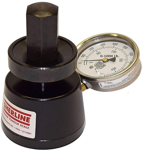Sherline Hydraulic Tongue Weight Scale LM-1000 DISPLAYS Both 0-1000lb and 0-460 Kg. Very Stable