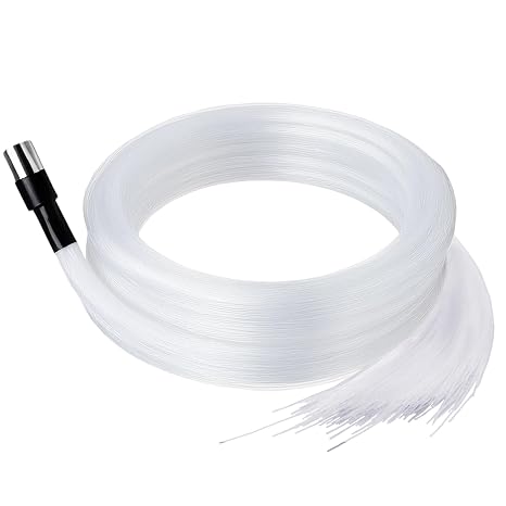 VASTFIRE 800m 2700ft Fiber Optic Cables 0.03in*13.5ft 200pcs*0.75mm*4m RGBW Fiber Optic Strands for Starlight Headliner Star Machine Star Projector Galaxy Light Starlight Projector Shooting Stars