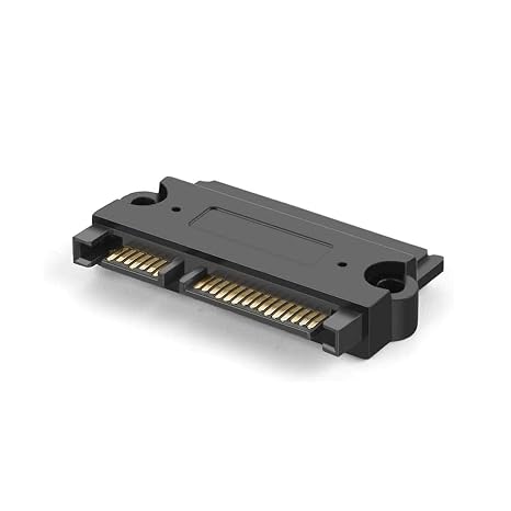 CableCreation SATA to SATA HDD Adapter, 22 Pin (7+15) Male to 22 pin Female Extender for 2.5 HDD,Slim Sata Converter Adapter, Black