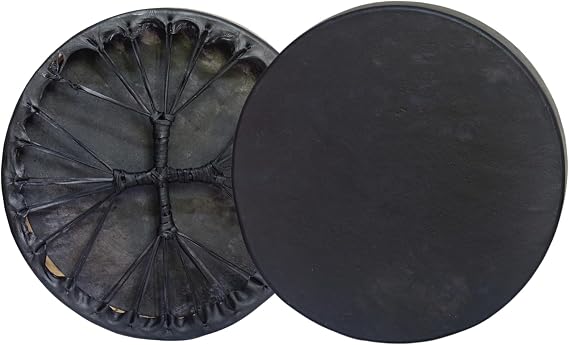 ARAW American Shamanic Native Drum Bison Natural Hide, Cedar Wood Frame, Handmade, Handheld Drum (20 Inches Diameter X 3 Inches Depth)
