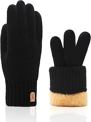 YAMEIZE Thermal Touch Screen Gloves for - Women Men Warm Winter Thick Knitted Gloves Outdoor