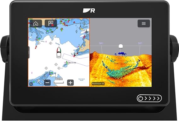 Raymarine Axiom+ 7 RV, Multi-Function 7" Display with Integrated RealVision 3D, 600W Sonar, no transducer with North America Lighthouse Chart, Black (E70635-00-102)