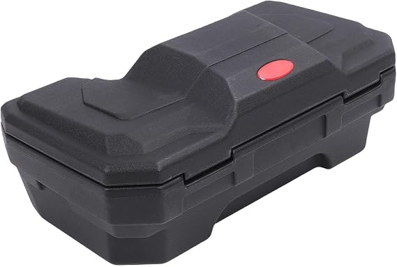 ATV Rear Storage Box ATV Tail Box Rear Luggage 55L Large Capacity Rain Proof Dust Proof Cargo Locking Reflective Strips Backrest for Most ATVs UTVs