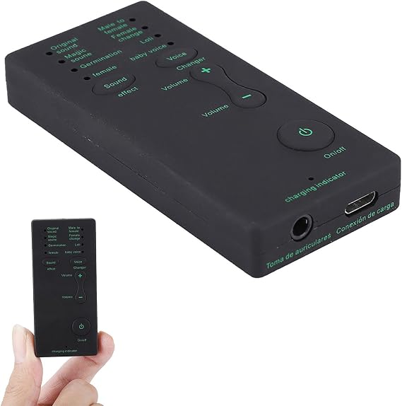 Voice Changer,Portable Mini Voice Changer Device,Voice Disguiser,Handheld Microphone Voice Changer Sound Effects Machine,4 Voice Changes(English Version) for Mobile Phone PC (Upgraded Appearance)...