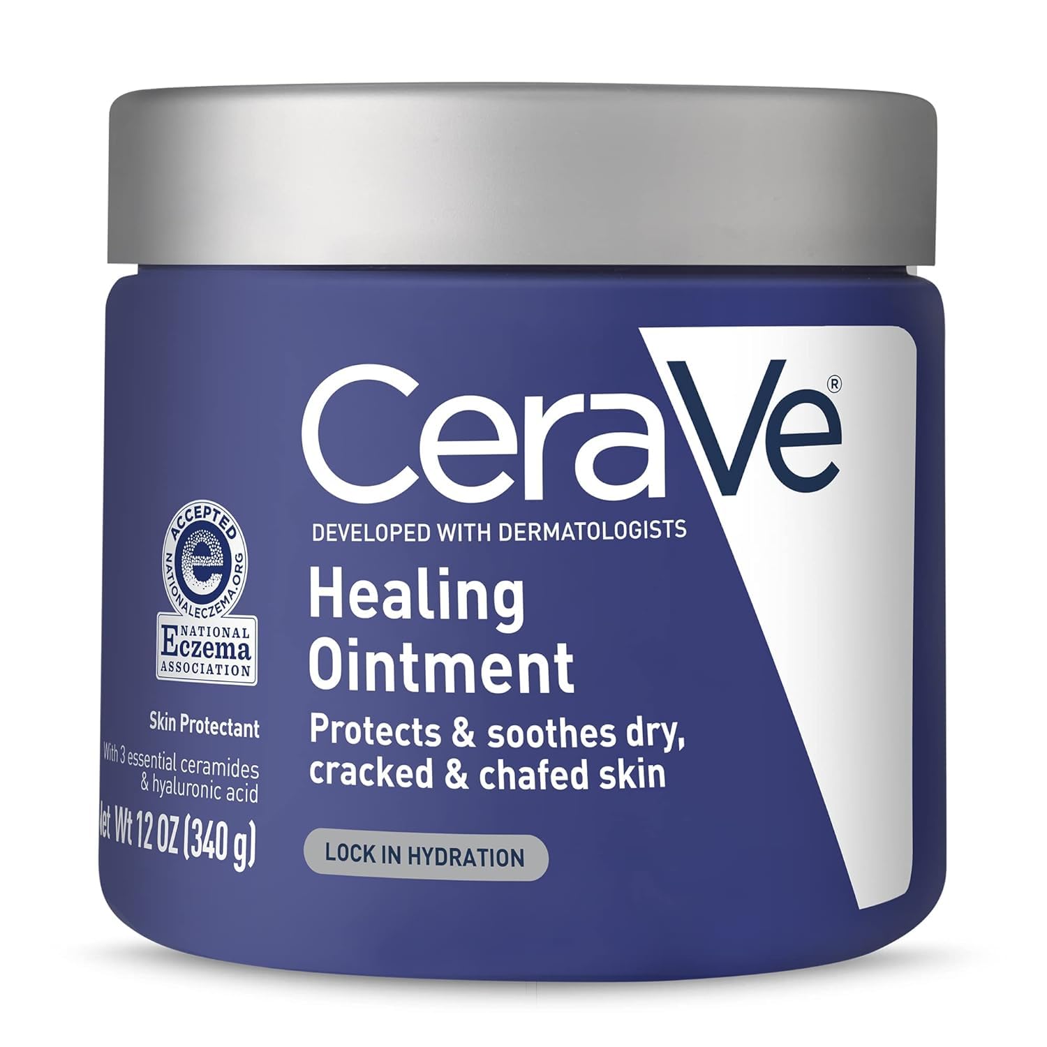 CeraVe 590101 Healing Ointment with Petrolatum Ceramides for Protecting and Soothing Cracked, 12 oz