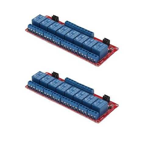 2PCS 12V 8 Channel Relay Module with OPTO-Isolated High and Low Level Trigger 8 Ways Relay Switch Module for Arduino