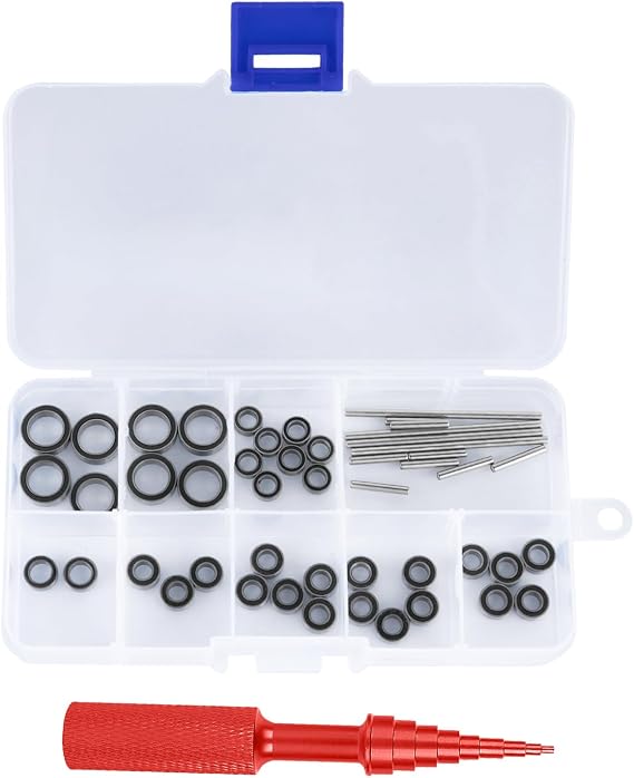 RC Bearings Kit Upgrades Part for 1/16 E-Revo 4x4,Slash 4x4,Rally 4x4,Summit 4x4,Grave Digger 4x4,Ford Mustang 4x4,36pcs,Black