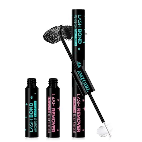 AMZGIRL Lash Bond and Remover, Lash Bond&Lash Remover for Lash Extensions | Waterproof strong adhesive without agglomeration,matching residue-free remover to quickly strip off cluster eyelashes safely