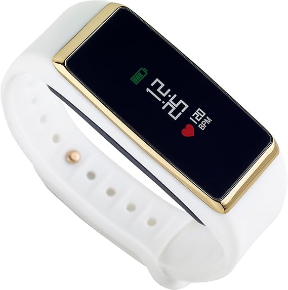 ZeFit2 Pulse Activity Tracker (White/Gold)