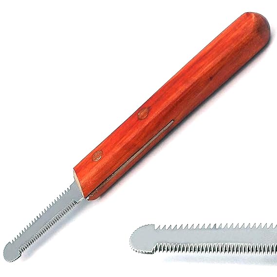 PRO STRIPPING KNIFE PET CAT DOG GROOMING COMB HAIR DOUBLE END by G.S ONLINE STORE