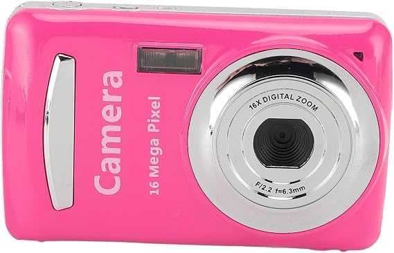 Digital Camera, FHD 16MP 1080P Digital Point and Shoot Camera with 2.4in LCD Screen, 16X Zoom, Anti Shaking, Portable Camera for School Traveling Selfies