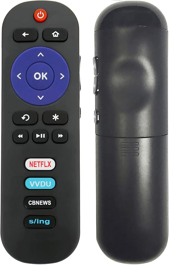 New Replacement Remote Control Suit for TCL Roku TV 65S425 75S425 32S327 32S303 40S303 49S303 43S303 55S531 65S531 55S20 65S531-CA 55R615 with Netflix Vudu Cbsnews Sling Preset APP Keys