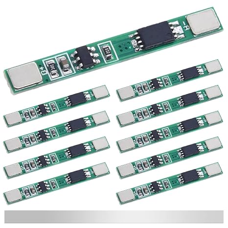 10 Pcs 1S 3.7V 3A Lithium Battery Protection Board BMS PCB Protection Board 18650 Charger Module for Li-ion Lithium Battery with Nickel Strip