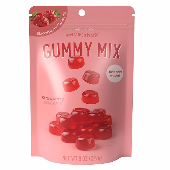 AC Sweetshop Gummy Candy Mix, Strawberry, DIY Edibles and Gummy Making Kit for Kids & Adults, Gummy Bear Maker, Gummy Making Kit, 8 oz