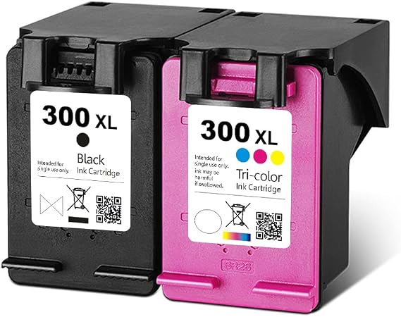 Compatible for HP 300 300XL Ink Cartridges for HP 300 Deskjet D1660, D2560, D5560, F2420, F4580 for HP Photosmart C4670, C4680 Printer 1 Black 1 Tri-Color