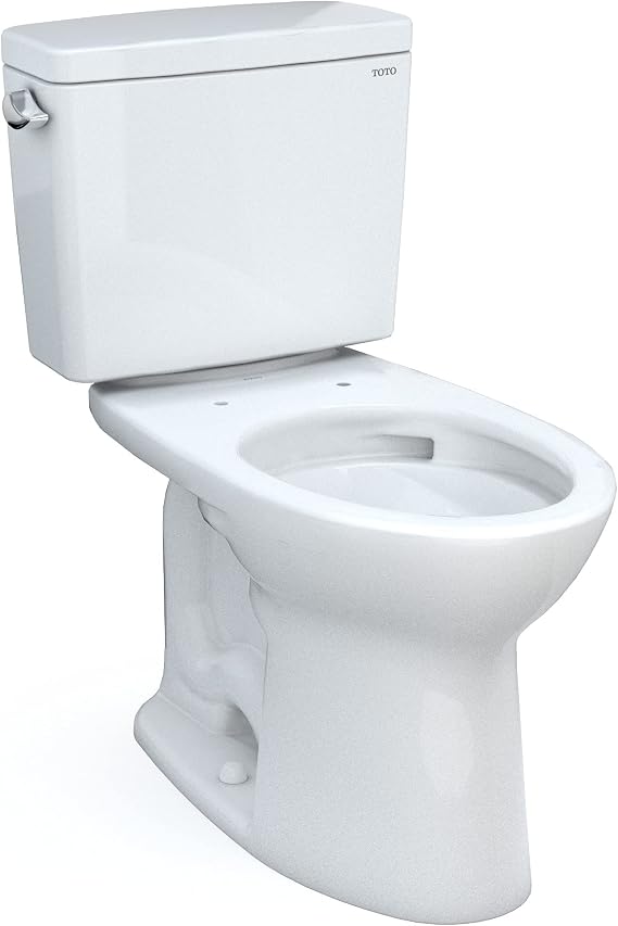 TOTO Drake Two-Piece Elongated 1.28 GPF TORNADO FLUSH Toilet with CEFIONTECT, Cotton White - CST776CEG#01