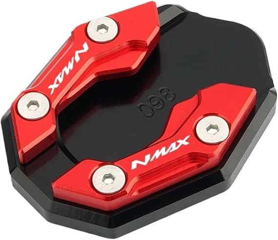 Kickstand Accessories Side Stand Extension Pad Enlarger Plate For Yam&aha NMAX AEROX 155 XMAX 250 300 NMAX155 2015-2021(NMAX Red)